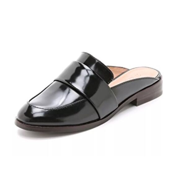 Madewell Dana Black Patent Leather Slip-On Loafers Flats Women's Size 7 EUC - Picture 1 of 6